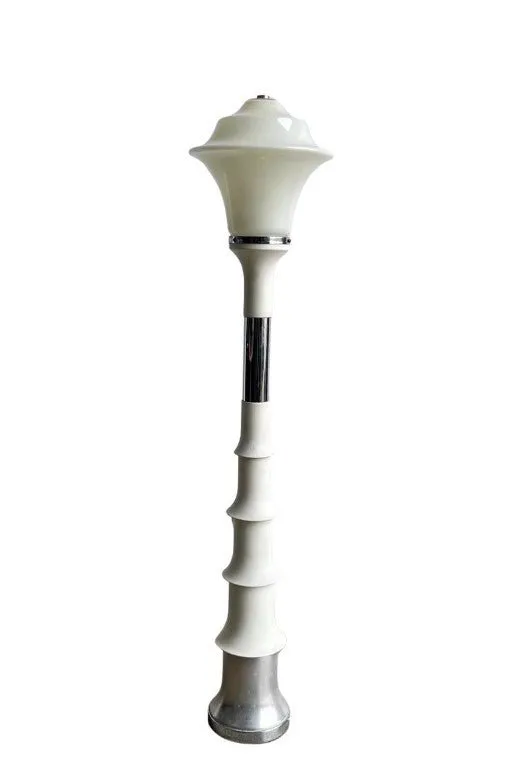 Carlo Nason White Murano Glass Floor Lamp