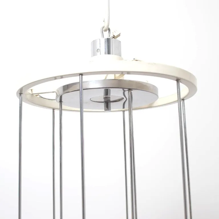 Italian Chrome Trumpet Chandelier by Angelo Brotto for Esperia — view 6