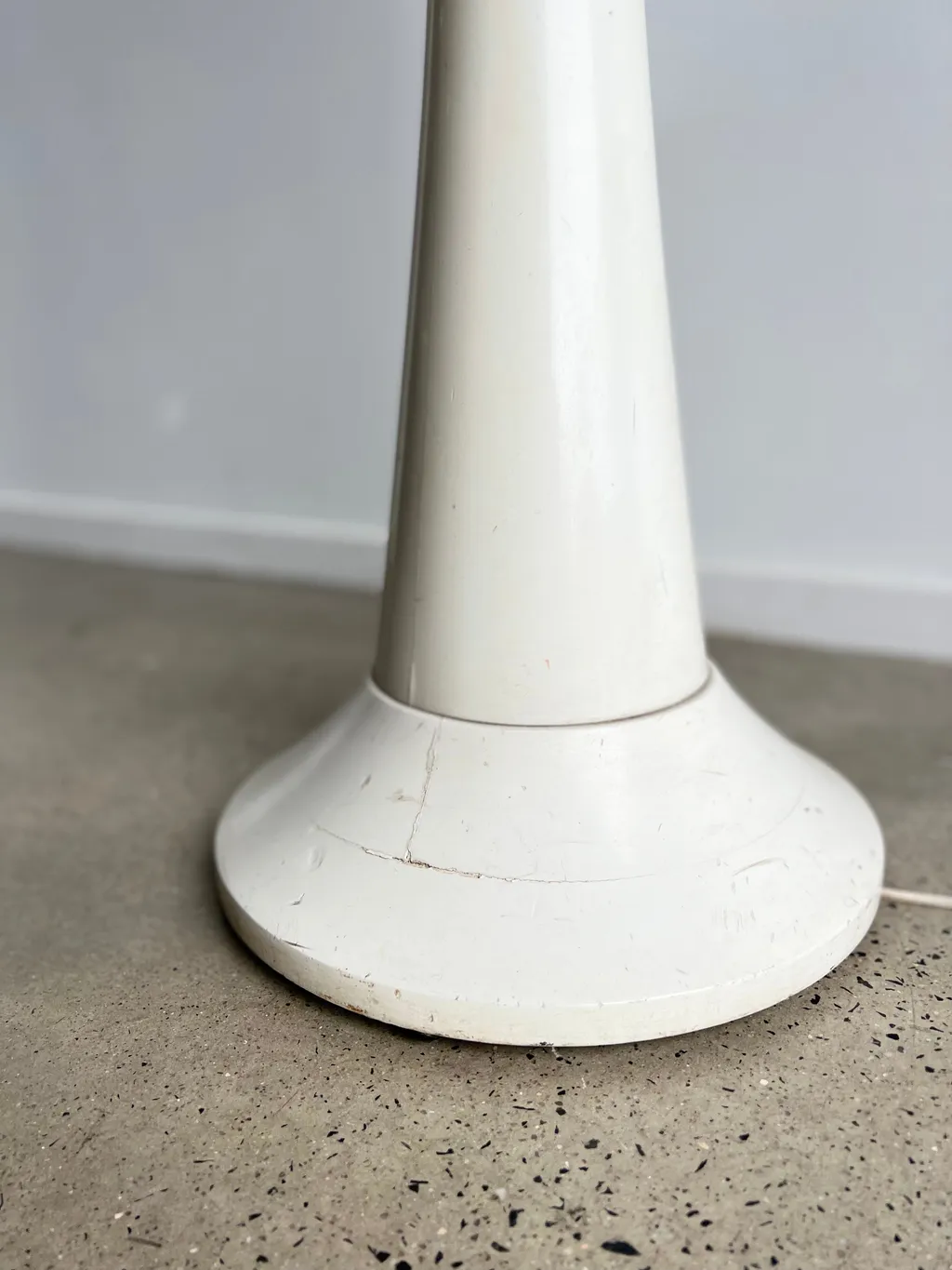 Italian Space Age Floor Lamp with Orange Murano Glass Shade — view 6
