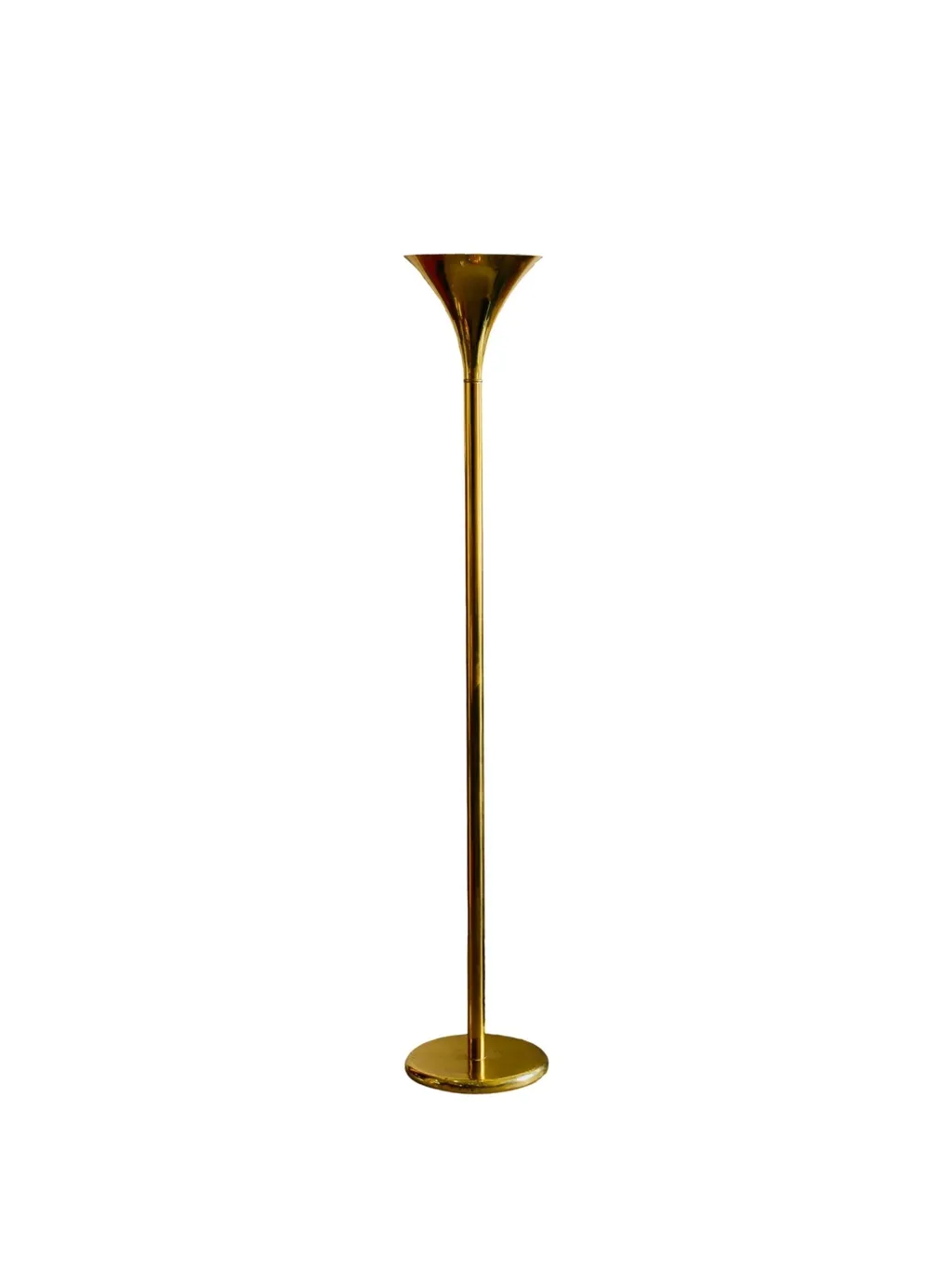 Italian Brass Torchiere Floor Lamp, 1970s