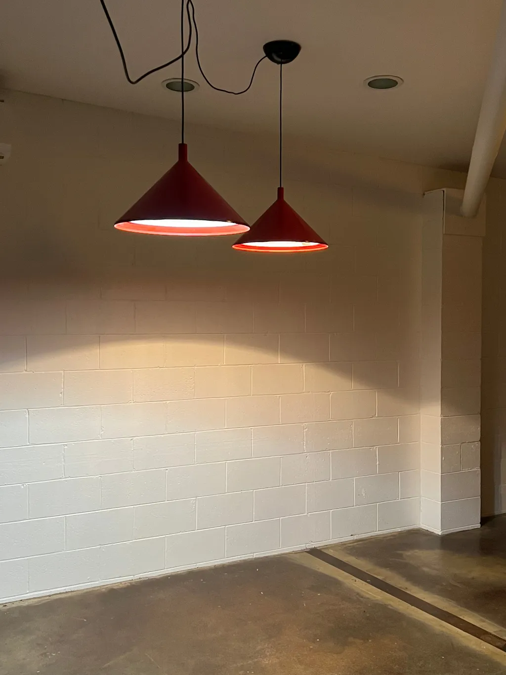 Pair of Red Pendant Lights by Elio Martinelli, 1980s — view 5