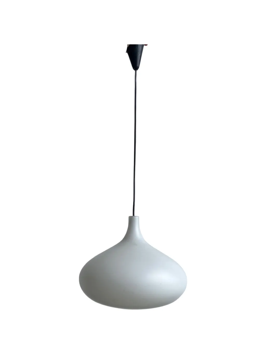 Italian White Murano Glass Space Age Pendant Light