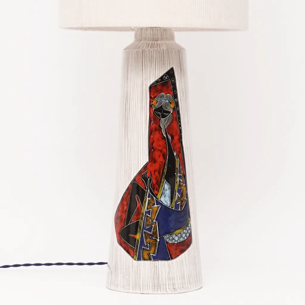Ceramic Table Lamp from San Marino, Italy