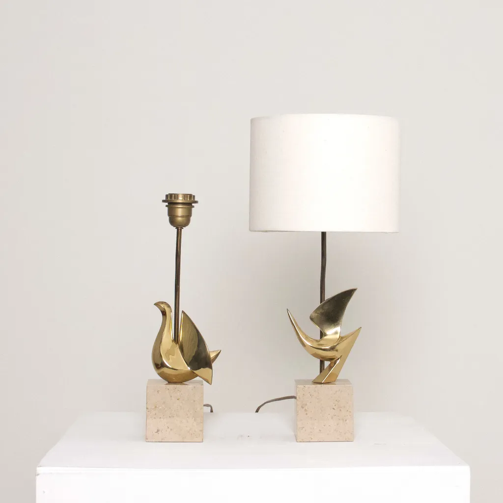 Space Age Sculpture lamp of glass and metal by Enrico Tronconi